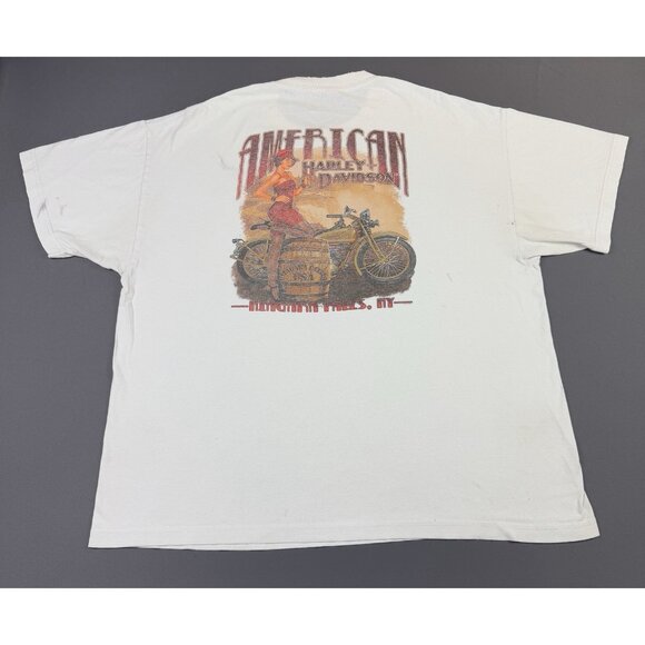 Rare Vintage Y2K Harley Davidson American Nigara New York Art Women 2XL Fit - Picture 1 of 13